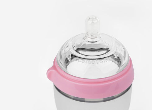 Comotomo Baby Bottle Single Pack, Pink, 8oz...