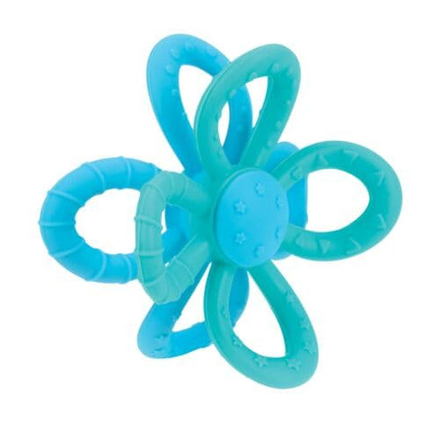 Nuby Fun Loops Teether - Flower-Shaped Infant Teething Toy for Babies - 3+ Months - Blue and Aqua...