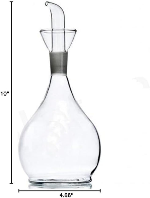 Eleton's Planet Pyriform 30oz Glass Olive Oil Dispenser Bottle, Oil & Vinegar Cruet with Pourers and NO Funnel Needed -Olive Oil Carafe Decanter f...