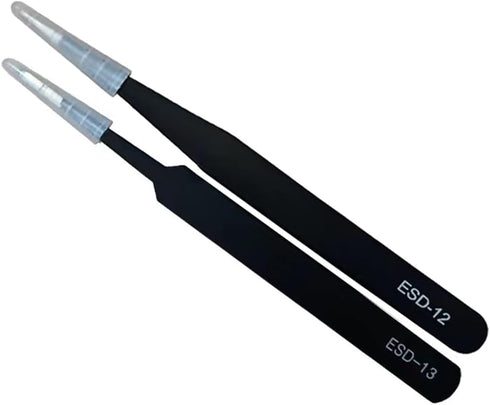 6PCS Precision Tweezers Set, Upgraded Anti-Static Stainless Steel of Tweezers, for Electronics, Soldering, Laboratory Work, Jewelry-Making, Model,...