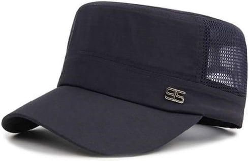 Men's Mesh Army Hat Outdoor Quickly Dry Baseball Cap Cadet Hat Military Breathable Combat Fishing Flat Adjustable Cap - Spring/Summer Casual Sun C...