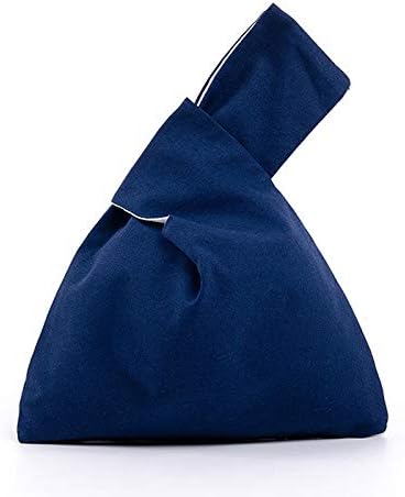 Cotton Canvas Plain Color Canvas Wrist Wristlet Handbag Sleeve Knot Pouch Portable Purse Tote Gift Bag...
