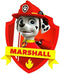 4 Inch Marshall Badge Patrol Pup Wall Decal Sticker Pups Puppy Puppies Dog Dogs Removable Peel Self Stick Adhesive Vinyl Decorative Art Kids Room ...