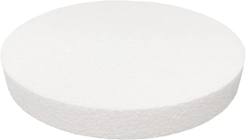 FFchuanhe 8 Inch 10-Pack Foam Circles for Crafts (1" Thick), Polystyrene Round Foam Disc for DIY Projects, Cakes and Decorations, Sculpture, Model...
