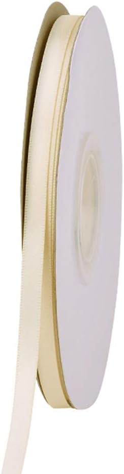 Ribest 1/4 inch Double Face Ivory Satin Ribbon Thin for Crafts Gift Wrapping Wedding Decoration 50 Yards...