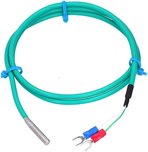 5x30mm K Type Green Thermocouple, Waterproof, Temperature Probes & Sensors Silicone Temperature Sensor with Soft Cable Green 5x30mm Stainless Stee...