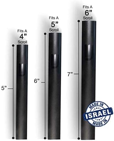 A&S Mezuzot Mezuza Aluminum Waterproof Case Peel & Stick Easy Installation Home Blessing (Black, 7inch)...