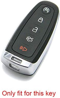 2pcs 5 Button Smart Remote Key Fob Rubber Case Cover Protector Compatible with Ford CMAX Escape Focus Edge Expedition Explorer Flex Taurus Black P...