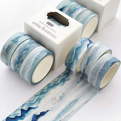 YUBBAEX Cute Printed Washi Tape 3 Rolls Japanese-style Masking Tape Set Decorative for Arts, DIY Crafts, Journal Supplies, Planners, Scrapbook, Ca...