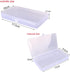 8 Pieces Mixed Sizes Rectangular Empty Mini Clear Plastic Organizer Storage Box Containers for Craft Projects...