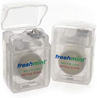 12 Spools of Freshmint® 12 Yards Mint Waxed Dental Floss...