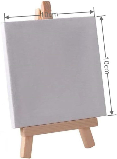 Practicing Canvas Blank Canvas with Easel Mini Art Painting Supplies Party Drawing Tool Kids School Crafts Event Signs Photos Gift 6pcs...