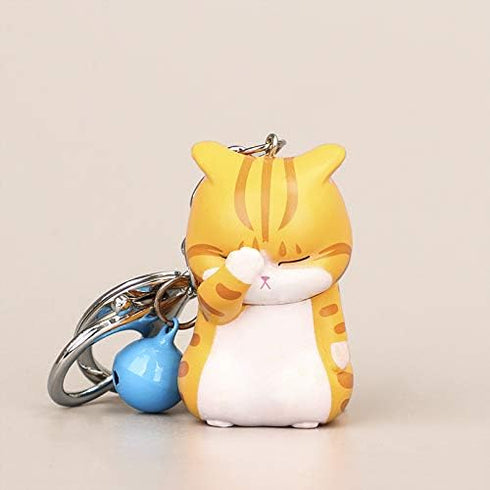 Lovely Cat Keyring - Cute Cats in Funny Poses Accessory, Cat Key Chain for Kitty Pet Owner Gift...