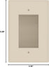 DATA COMM Electronics 45-0008-LA Easy Mount Recessed Low Voltage Cable Plate,Slim-Fit Design, Installs Behind TVs & AV Devices, Single Gang with D...