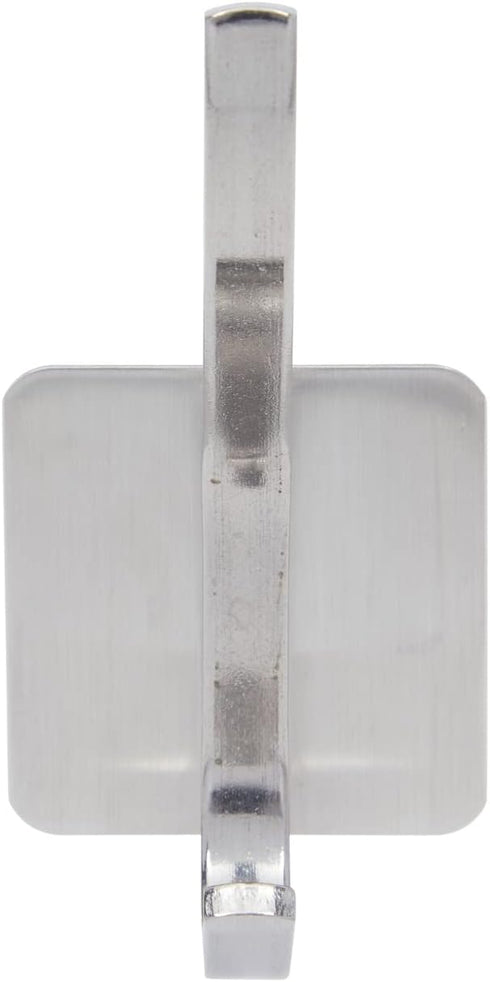 6 Pack Double Post Adhesive Wall Hooks, Heavy Duty Stainless Steel for Hanging Towel Coat Hat (3.6 in)...