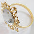 Tangpan 10pcs Gold-Light Napkin Ring Rhinestones Napkin Rings for Weddings Pearl Napkin Rings Shiny (Clear)...