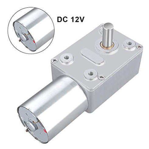 DC 12V Electric Gear Motor Reversible Turbo Worm Mini Motor Geared Reduction Micro Reducer 20RPM...