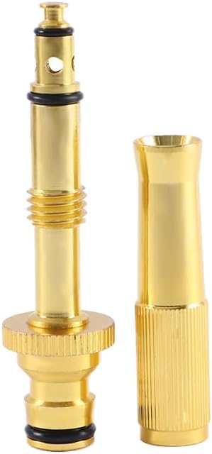 Heavy-Duty Brass Adjustable Twist Hose Nozzle,High Pressure Hose Nozzle,Brass Water Hose Nozzles for Garden Hoses,Sprinkler Car Washing Garden Too...