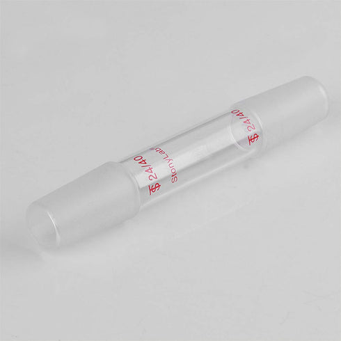 stonylab Glass 24/40 Straight Laboratory Adapter, Borosilicate Glass 30 mm Between Two 24/40 Ground Inner Standard Taper Joints for Laboratory Lab...