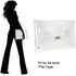 HOXIS Large Size PVC Clear Envelope Clutch Gold Chain Crossbody Bag Women's Purse...