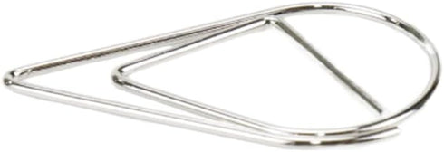 Silver Water Drop Shape Paperclips 1.0mm Wire Diameter Metal Paper Clips for Office Supplies 50pcs(30x20mm)...