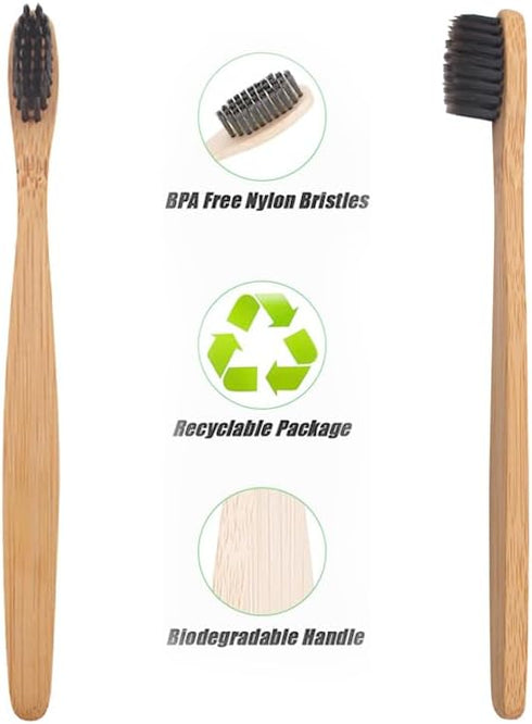 H&H Pets Bamboo Toothbrush Set for Dogs and Cats - Ultra Soft Bristles & Biodegradable Wooden Toothbrush, Puppy Supplies, Dog Dental Set, Eco-Frie...