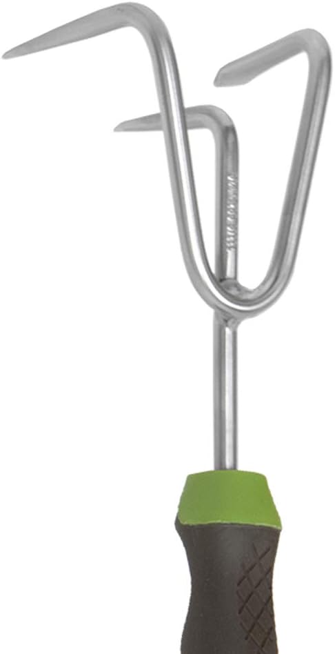 AMES 2445200 Stainless Steel Hand Cultivator with Ergo Gel Grip, 11-Inch...