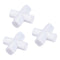 MECCANIXITY Magnetic Stirrer Mixer Stir Bar Rod 25mm(1") Cross Shape Coating Magnet White for Laboratory 3Pcs...