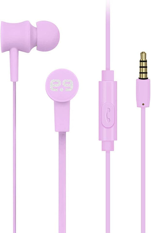 PureGear PureBoom Premium Tangle Free in-Ear Stereo Headphones with Built-in Mic, 3.5mm Wired Earbud for Laptops, Computers, iPhone, Android Phone...