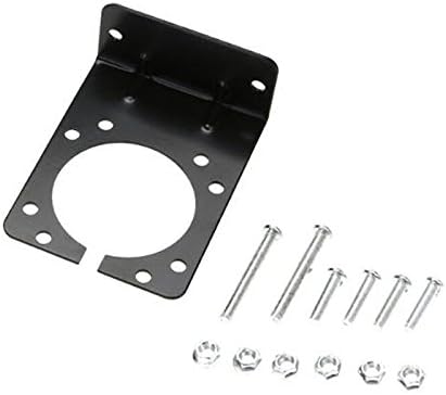 NEWSUN® 4 Way Flat to 7 Way Round Blade Trailer Adapter, Wiring Harness 4 Pin to 7 Pin Electrical Plug Connector with Heavy Duty Bracket - Secure ...