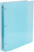 JAM PAPER Plastic 1 inch Binder - Light Blue 3 Ring Binder - Sold Individually...