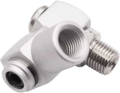 4PCS 1/4Inch NPT Air Tool 360 Degree Swivel Fitting Portable Air Tool Adapter,Air Hose Connector P-020...