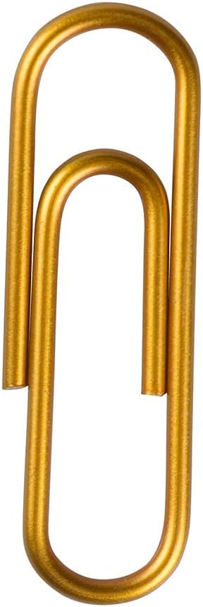 JAM PAPER Colored Standard Paper Clips - Regular 1 Inch - Gold Paperclips - 100/pack...