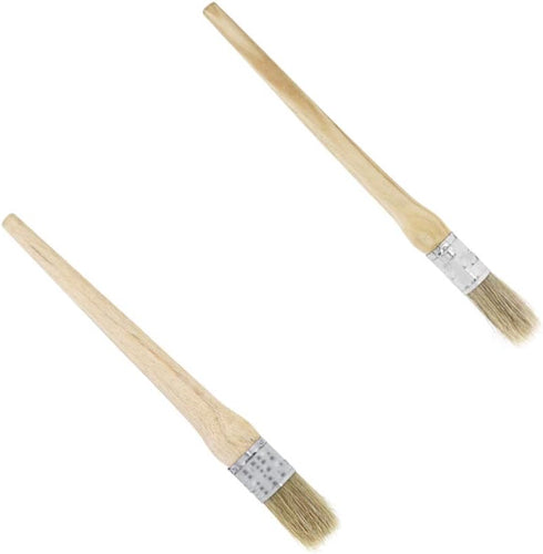 2PCS Round Paint Brush Wooden Handle Different Size 20mm 25mm Acrylic Watercolor Oil Painting Beginner Tool Furniture Waxing Brush...