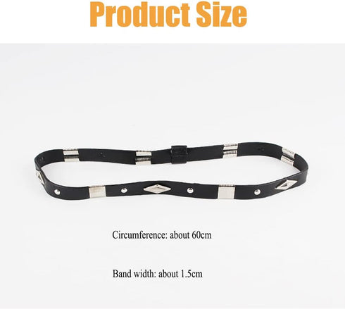Hat Bands for Cowboy Hats Panama Rancher Hats Fedora Hats Men Women Handmade (Black Silver)...