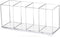 Acrylic Pen Holder 4 Compartments Clear Pencil Holder Organizer Makeup Brush Holder...