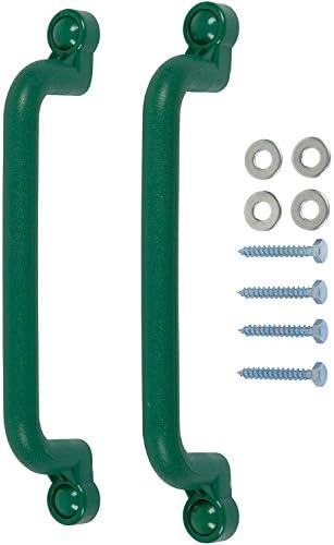Swing Set Stuff Playground Handles with SSS Logo Sticker, Green, 13"...