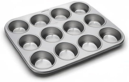 Fox Run Muffin and Cupcake Pan, 12 Standard Cup, Stainless Steel...