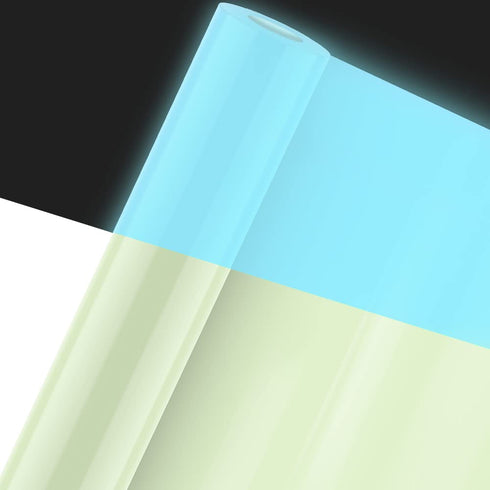 VViViD DECO65 Glow in The Dark Blue Permanent Adhesive Craft 12 Inches x 4 Feet Vinyl Roll for Cricut, Silhouette & Cameo Including Free 12 Inches...