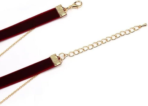 Fuqimanman2020 Gothic Black Velvet Red Pendant Choker Necklace for Women Lace Chokers Witch Bride Vampire Choker Necklace Aesthetic Jewelry...
