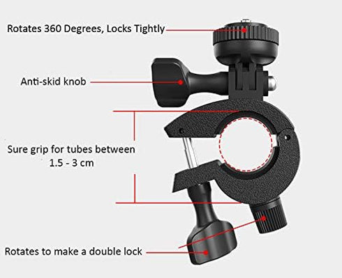 Multiple Phone Bracket Set for YouTube Video or Live Streaming. Compatible with Mounting Smartphones, Ring Lights and Microphones to Tripods, Mono...