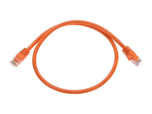 Monoprice Cat6 Ethernet Patch Cable - Snagless RJ45, Pure Bare Copper, 550MHz, UTP, 24AWG, 2 Feet, Orange - Fullboot Series...