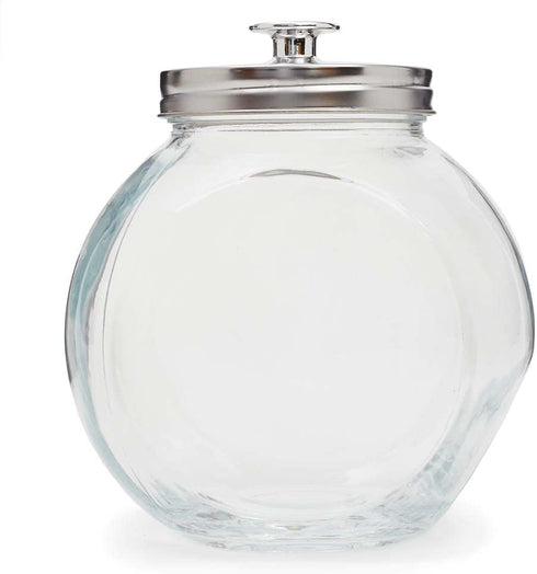 Home Basics (Medium) Glass Cookie Candy Jar Container with Fresh Sealed Lid – Kitchen Home Décor Storage...