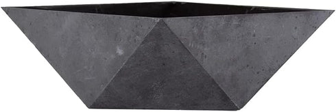 The HC Companies 8 Inch Deco Faceted Plastic Succulent Bowl - Decorative Indoor Planter with Drainage Hole, Faux Concrete...