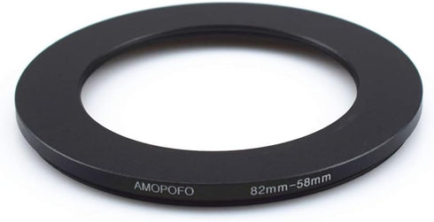 82 to 58mm Metal Ring/82mm to 58mm Step Down Rings Filter Adapter for UV,ND,CPL,Metal Step Down Rings,Compatible with All 82mm Camera Lenses & 58m...