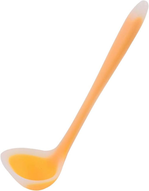 uxcell Silicone Soup Ladle Spoon 8.3 Inch Length Heat Resistant to 450°F One Piece Design Restaurant Kitchen Cooking Utensil for Serving Soup Oran...