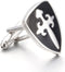 Cross Cufflinks for Men, Cross Shield Cufflinks, Cross Sword Shield Cuff Links, Cross Shirt Tuxedo Cufflinks, Punk Cufflinks French Cufflinks, Bes...