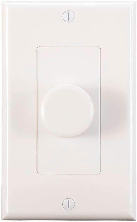 Monoprice 70 Volt Rotary in-Wall Inline Speaker Volume Control, 100-Watt, 11 Volume Positions, Supports up 12 AWG, to Use with 70 Volt Music Syste...