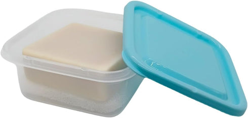 Soap Holder Container for Dr. Squatch Natural Bar Soap, Square Travel Soap Container with Lid Leakproof Soap Case Box Bathroom Soap Dishes for Cam...