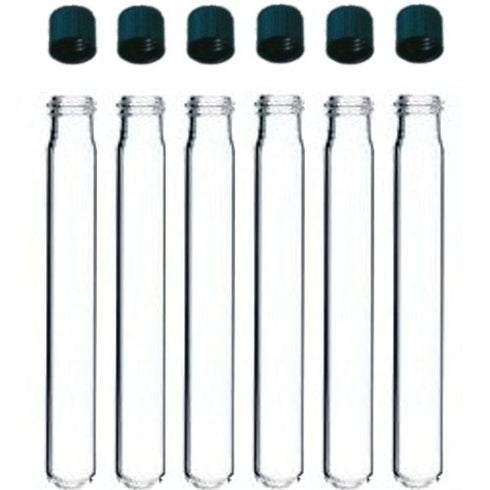 6 Pack - 5-inch, 16x125mm Pyrex Glass Test Tubes with Screw Caps...